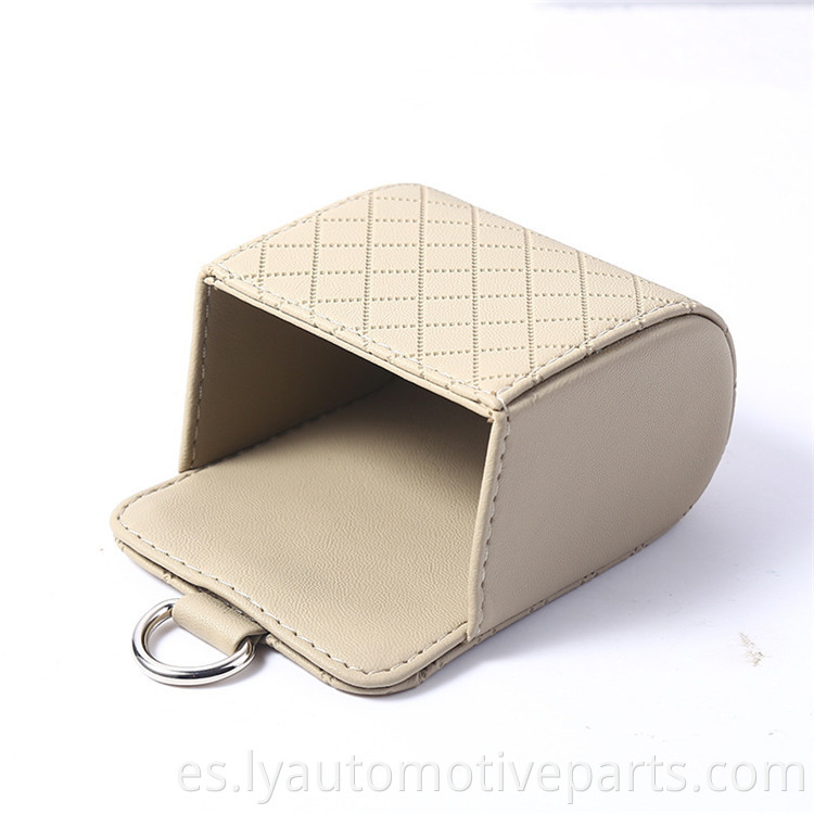 Pu Leather Car Pocket Organizer Hang Bolsa de carruaje de teléfono móvil